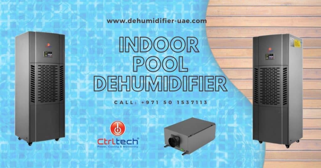 Indoor pool dehumidifier for swimming room in Dubai.