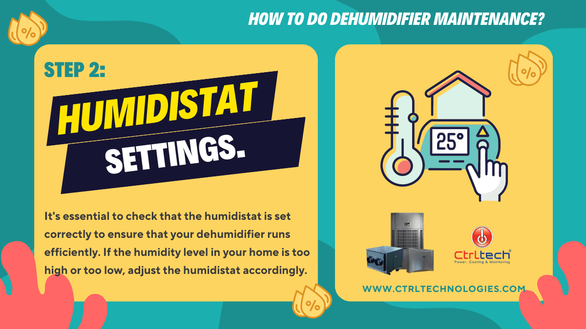 How to set humidity in a dehumidifier?
